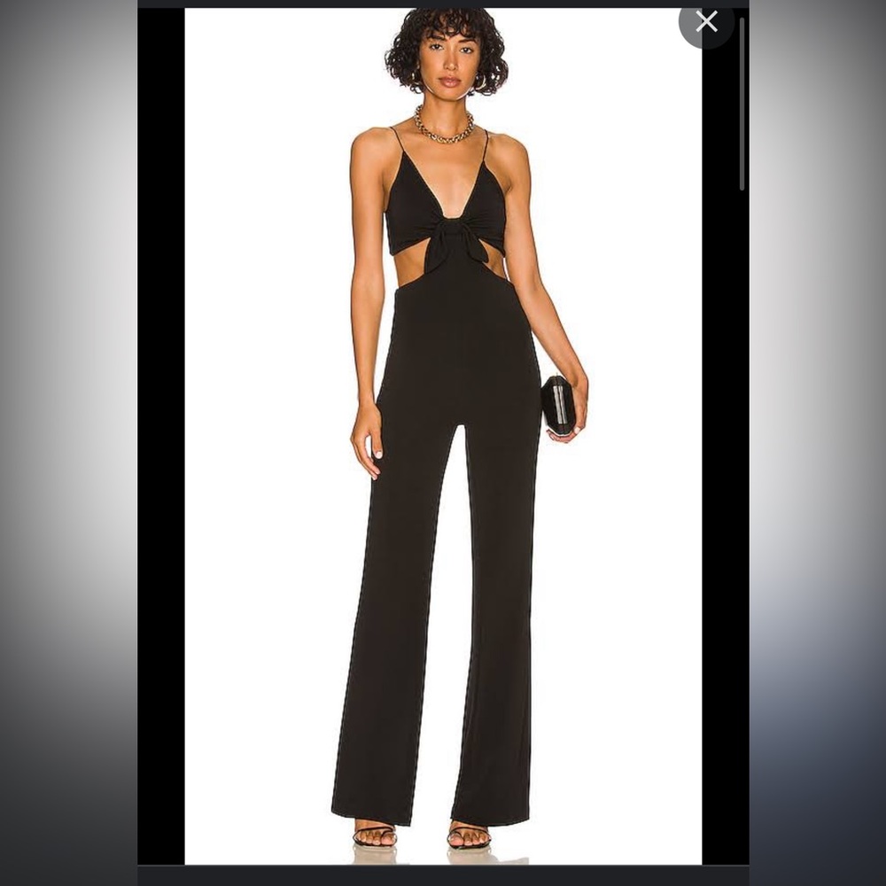 Alice + Olivia Havana Front-Tie Jumpsuit